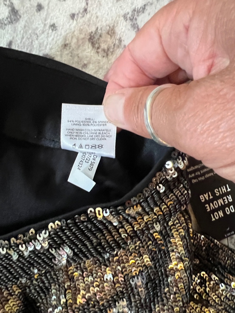Express Metallic Sequin pants with pockets - Bronze - Picture 11 of 11
